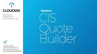 CIS QuoteBuilder on Cloudiax